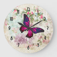 Roze vlinder en Rozen Shabby