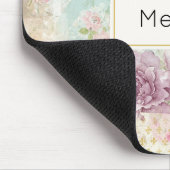 Roze vlinder en  Rozen Shabby Muismat (Hoek)