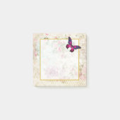 Roze vlinder en  Rozen Shabby Post-it® Notes (Voorkant)