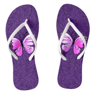 Roze vlinder en Rozen Teenslippers