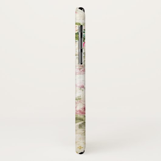 Roze Vlinder en Shabby Rozen Custom Case-Mate iPhone Case (Achterkant/links)