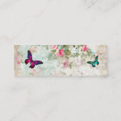 Roze Vlinder en Shabby  Rozen Website Mini Visitekaartje (Achterkant)