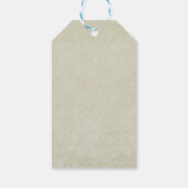 Roze Vlinder en Shabby Vintage Rozen Bruiloft Cadeaulabel (Achterkant)