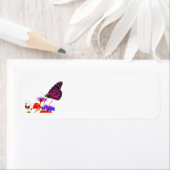 Roze vlinder etiket (Insitu)