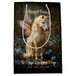  Roze Vlinder Fairy Horse Fantasy Forest Medium Cadeauzakje