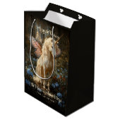  Roze Vlinder Fairy Horse Fantasy Forest Medium Cadeauzakje (Achterkant Gekanteld)
