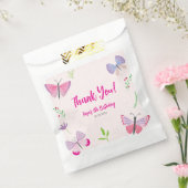 Roze Vlinder Favorietentas  Bedankzakje (Gezegeld)