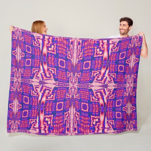 Roze vlinder fleece deken (In situ)
