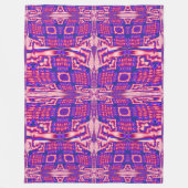 Roze vlinder fleece deken (Voorkant)