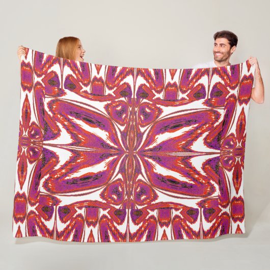 Roze vlinder fleece deken (In situ)