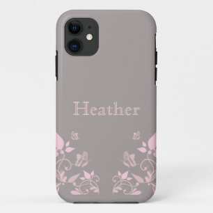 Roze vlinder Floral BT iPhone 5 Hoesje