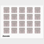 Roze vlinder Floral Dank u Stickers (Vel)