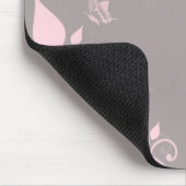 Roze vlinder Floral Mousepad Muismat (Hoek)