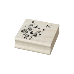 Roze vlinder Garden op maat Rubberstempel
