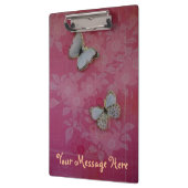 roze vlinder gepersonaliseerd klembord (Links)