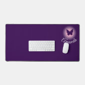 Roze vlinder gepersonaliseerde naam meisjes bureaumat (Keyboard & Muis)