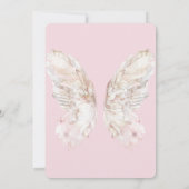  Roze Vlinder Goud Glitzy Lijst Verjaardag Kaart (Achterkant)