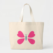 Roze vlinder grote tote bag (Voorkant)