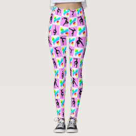  ROZE VLINDER GYMNASTIEK MEISJE LEGGINGS