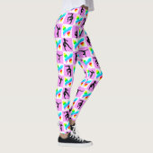  ROZE VLINDER GYMNASTIEK MEISJE LEGGINGS (Rechts)