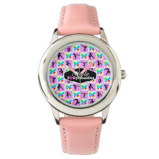  ROZE VLINDER GYMNASTIEK ONTWERP HORLOGE
