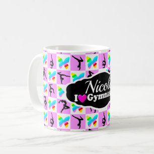 ROZE VLINDER GYMNASTIEK ONTWERP KOFFIEMOK