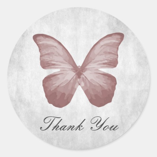 Roze vlinder Hartelijk dank, Stickers (Voorkant)