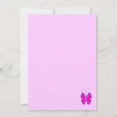  roze vlinder Het is een babymeisjesdouche Kaart (Achterkant)
