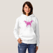 Roze vlinder hoodie (Voorkant volledig)