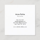 Roze Vlinder in Hand Vierkante Visitekaartje (Achterkant)