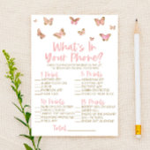 Roze vlinder in je Baby shower Briefpapier