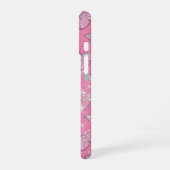 Roze Vlinder iPhone 16 Hoesje (Linkerkant)