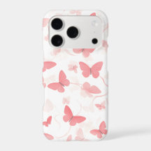 Roze Vlinder iPhone Hoesje | Parelmoer Coquette
