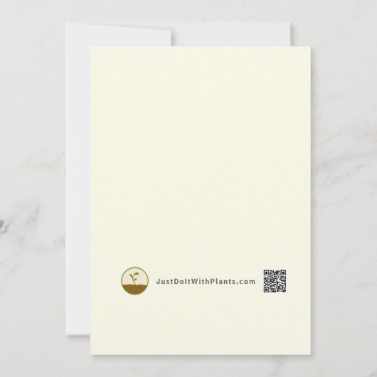 Roze vlinder kaart (Achterkant)