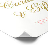 Roze Vlinder Kaarten en Geschenken teken Poster (Hoek)