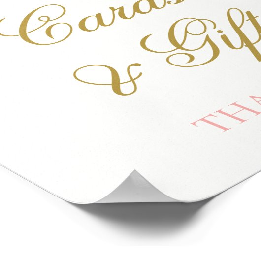 Roze Vlinder Kaarten en Geschenken teken Poster (Hoek)