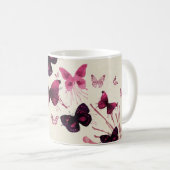 Roze vlinder koffiemok (Voorkant rechts)