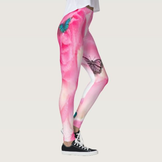 Roze vlinder leggings (Rechts)