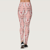 Roze Vlinder Leggings met Eigen Naam (Achterkant)