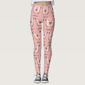 Roze Vlinder Leggings met Eigen Naam (Voorkant)