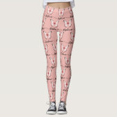 Roze Vlinder Leggings met Eigen Naam (Voorkant)