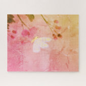 Roze vlinder legpuzzel (Horizontaal)