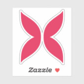 Roze Vlinder Letter X Monogram Sticker (Vel)
