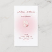 roze vlinder logo roze verloop visitekaartje (Achterkant)