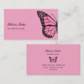 roze vlinder logo visitekaartje (Voorkant / Achterkant)