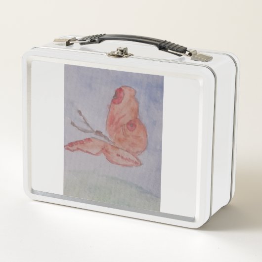 Roze Vlinder Lunchbox (Voorkant)