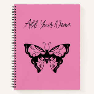 Roze Vlinder - Maak Je Eigen Notitieboek