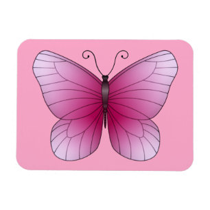 Roze vlinder magneet