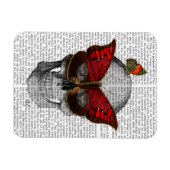 Roze vlinder Masker Magneet (Horizontaal)