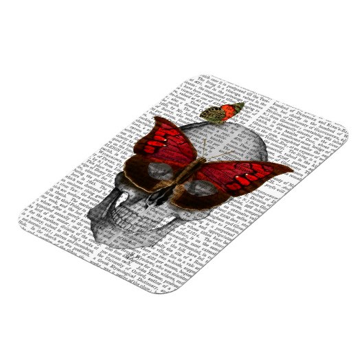 Roze vlinder Masker Magneet (Linkerzijde)